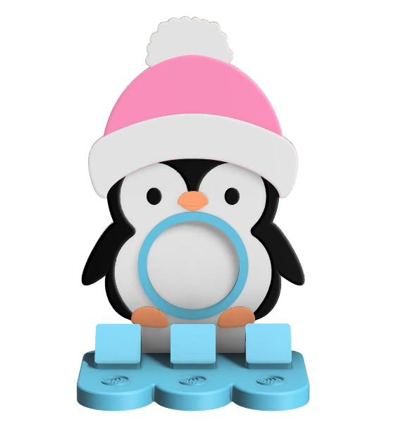 Penguin NFC Stand- 1 Frame/Circle- (Design your NFC stand- You Choose base type)
