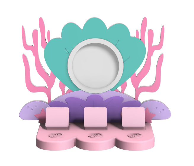 Under the Sea Pearl - NFC Stand- 1 Frame/Circle- (Design your NFC stand- You Choose base type)
