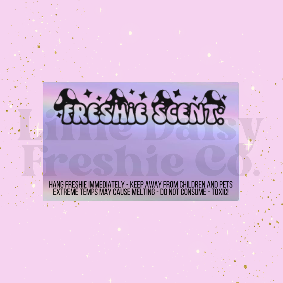 Mushroom Holographic Label sticker (3"X 2")