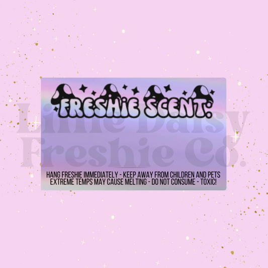 Mushroom Holographic Label sticker (3"X 2")