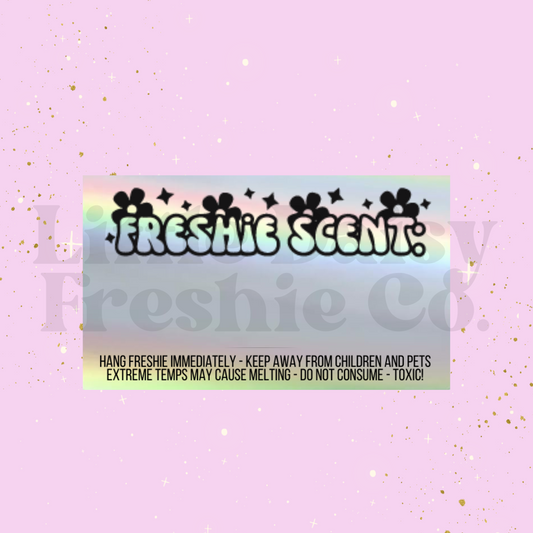 Flower Holographic Label sticker (3"X 2")