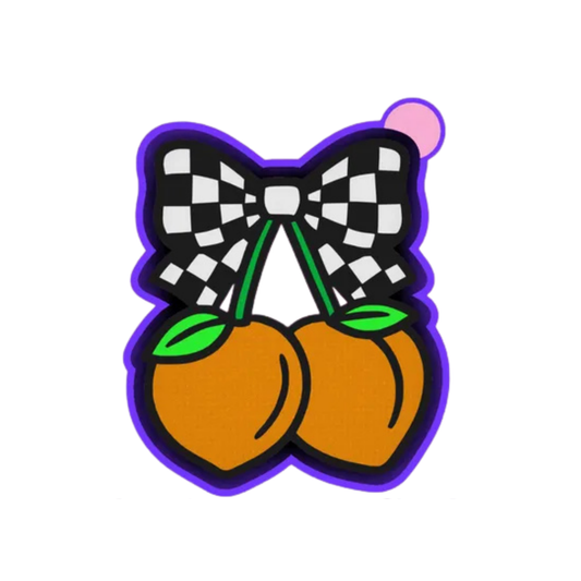 Checkered peach Freshie Mold