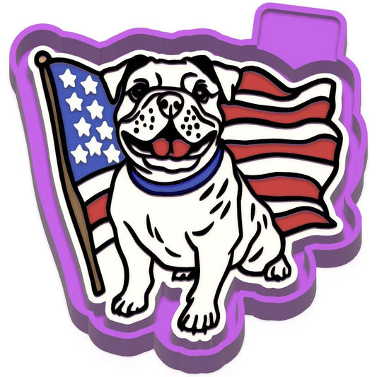 Bulldog Flag Freshie Mold
