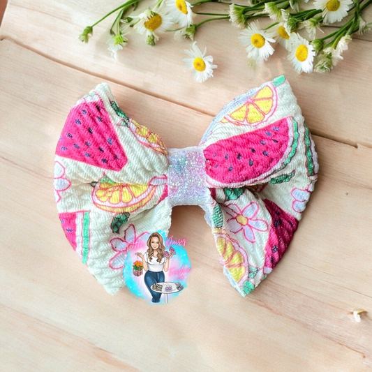 Watermelon and lemons Freshie Bow