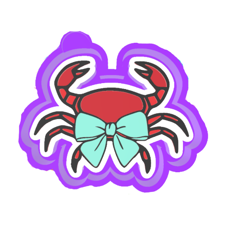 Crab with bow Freshie Mold