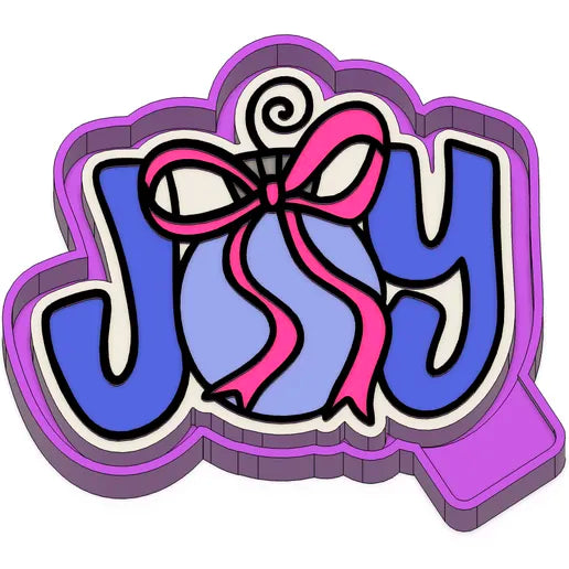 Joy Christmas freshie mold