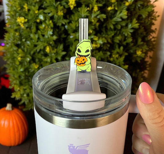 Spooky Green Guy straw topper