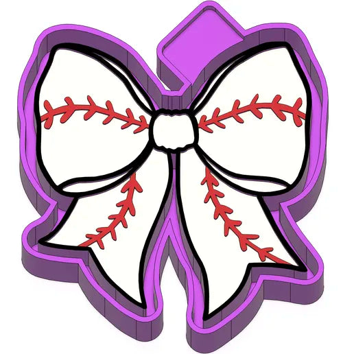 Baseball bow Freshie Mold