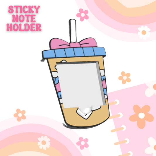 Ice Coffee Sticky Note Holder