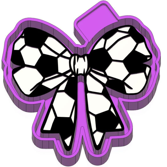 Soccer Bow  Freshie Mold