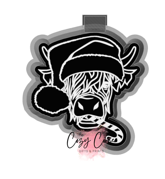 Cow Christmas freshie mold
