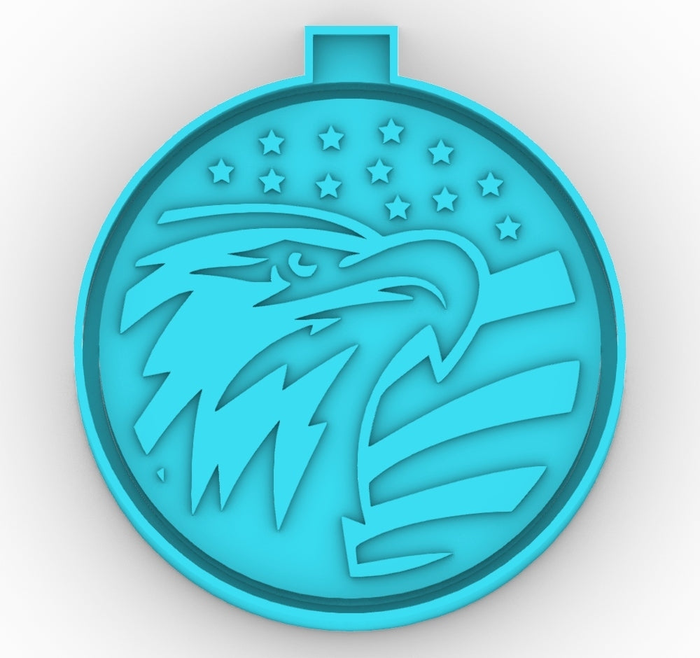 Eagle flag Freshie mold