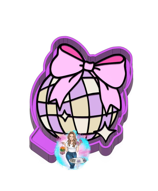 Disco ball with bow Freshie Mold