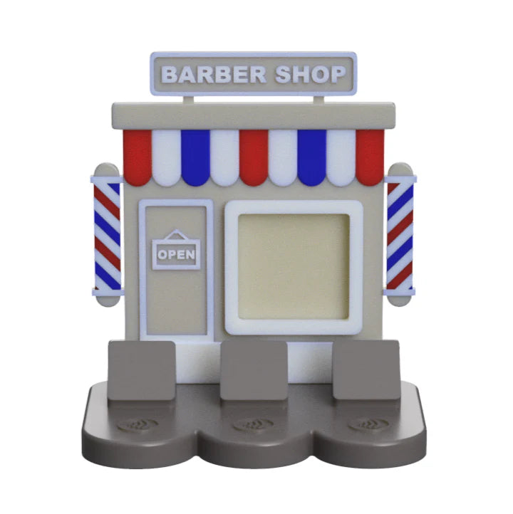 Barber shop NFC Stand- 1 Frame/square (Design your NFC stand- You Choose base type)