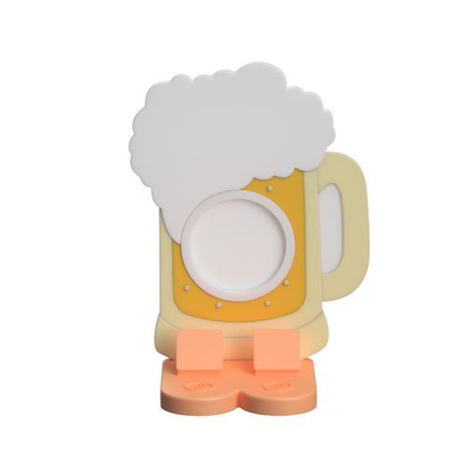 Beer Mug NFC Stand- 1 Frame/circle- (Design your NFC stand- You Choose base type)