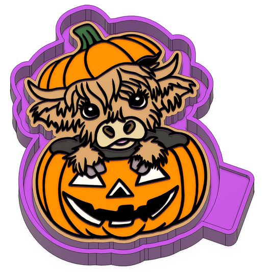 Highland pumpkin Freshie mold