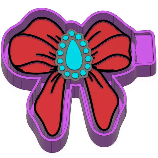 Western Christmas Bow freshie mold