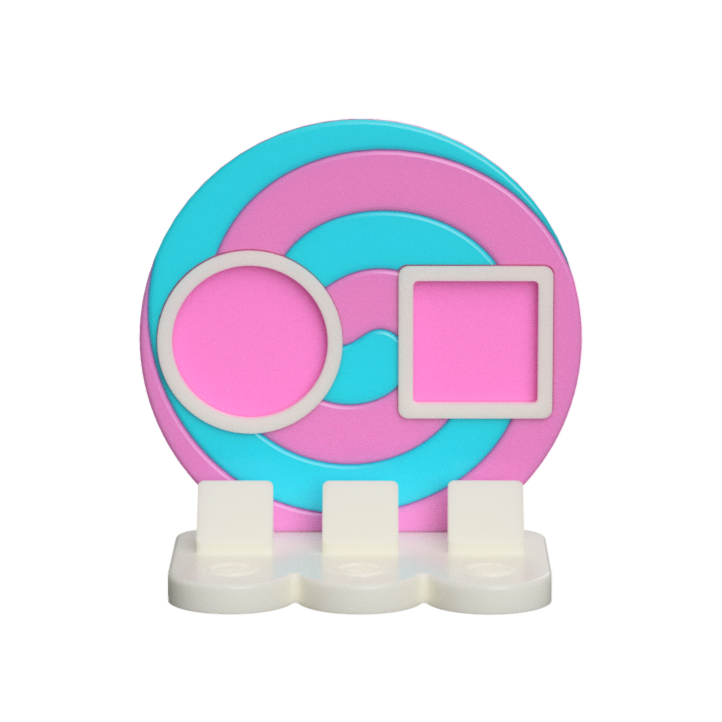 Candy swirl NFC Stand- 2 Frames- (Design your NFC stand- You Choose base type)