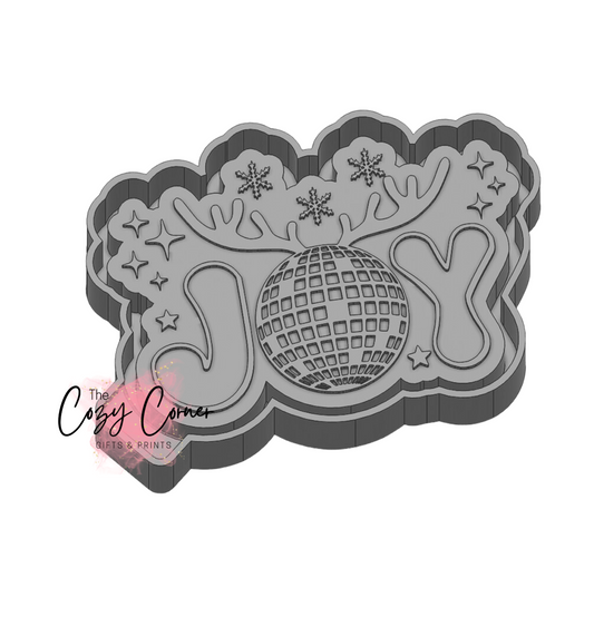 Joy Christmas freshie mold