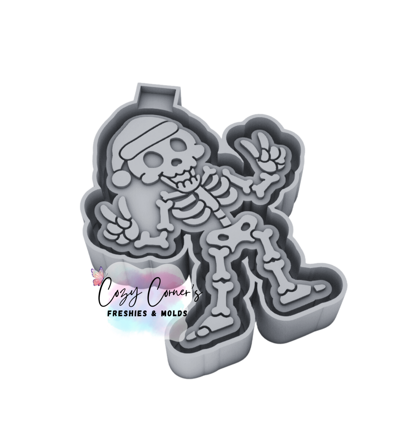 Skeleton Christmas freshie mold