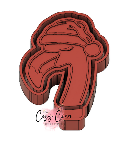 Flamingo Christmas freshie mold