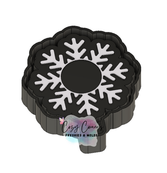 Snowflake cardstock winter freshie mold