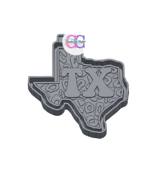 Texas leopard Print Freshie Mold