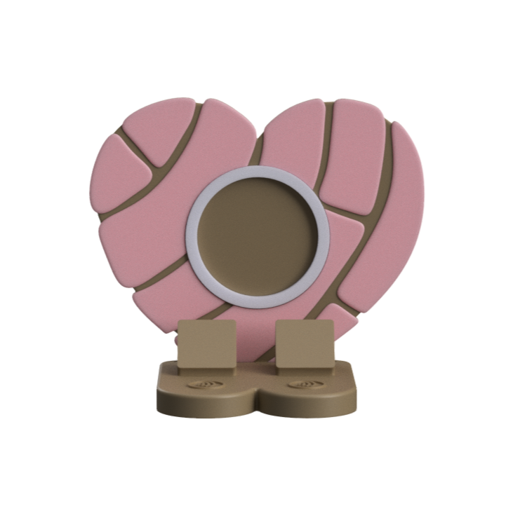 Concha Heart NFC Stand- 1 Frame/circle- (Design your NFC stand- You Choose base type)
