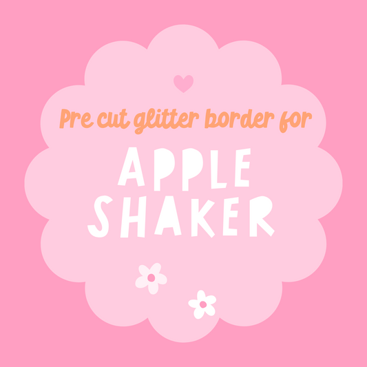 Glitter Cardstock Border for Apple Shaker Mold