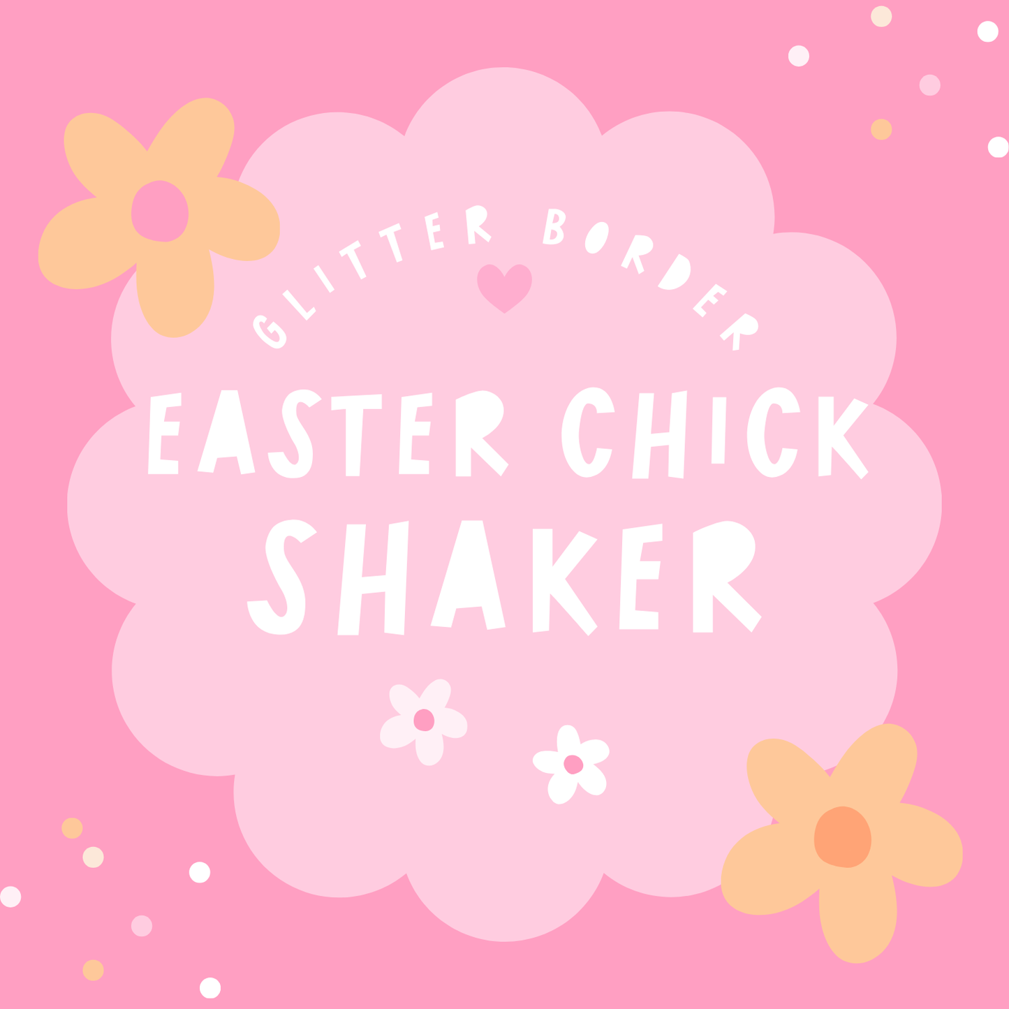 Glitter Cardstock Border for Easter Chick Shaker Mold