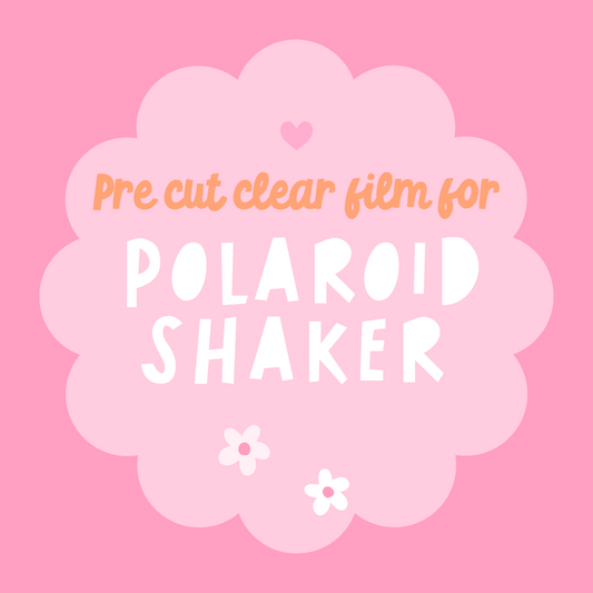 Pre-cut clear film for Polaroid shaker mold