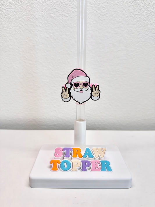 Groovy Santa straw topper