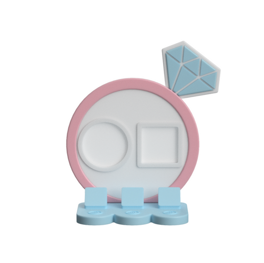 Diamond Ring NFC Stand- 2 Frames- (Design your NFC stand- You Choose base type)