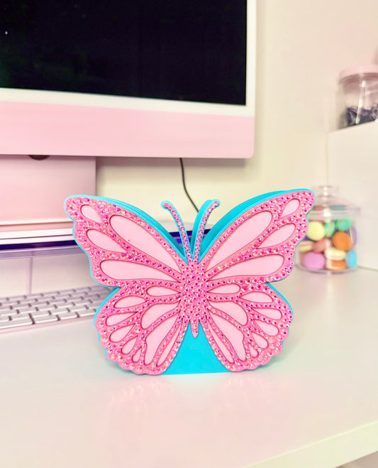 Butterfly pen/ makeup bush holder