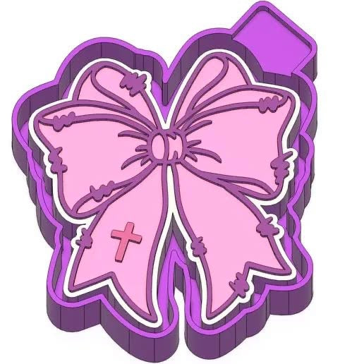 Bow with cross Freshie Mold