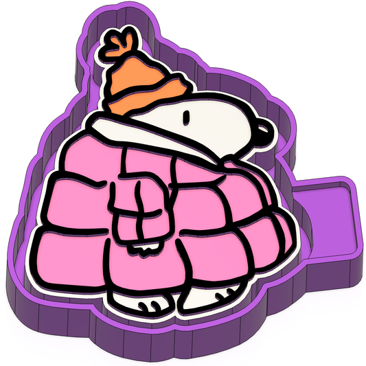 Winter dog freshie mold