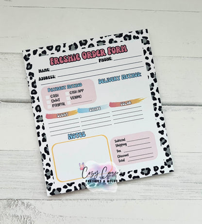 Leopard Freshie Order Form Notepad