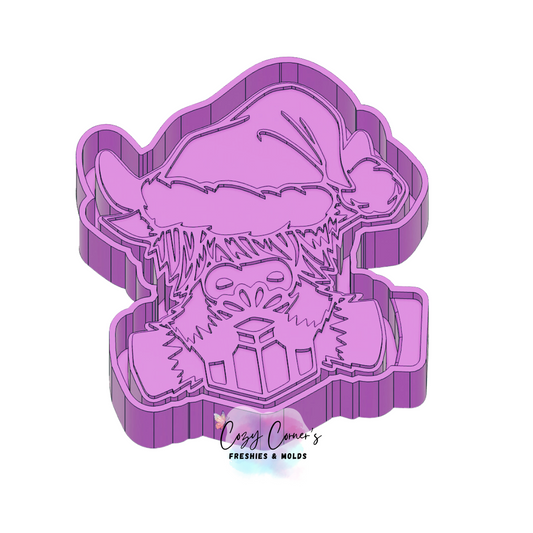 Christmas Highland freshie mold