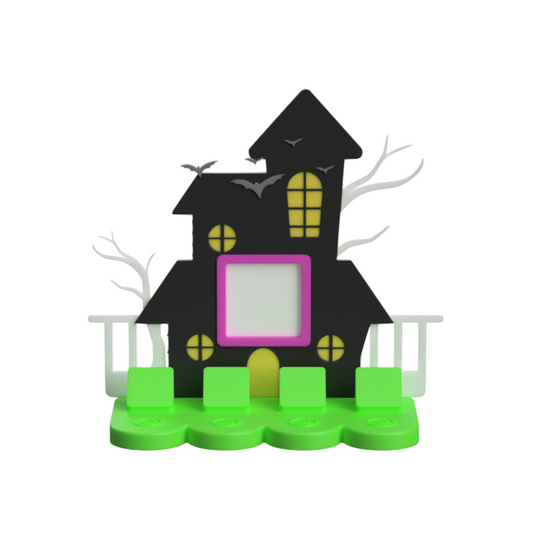 Haunted House NFC Stand- 1 Frame/square- (Design your NFC stand- You Choose base type)