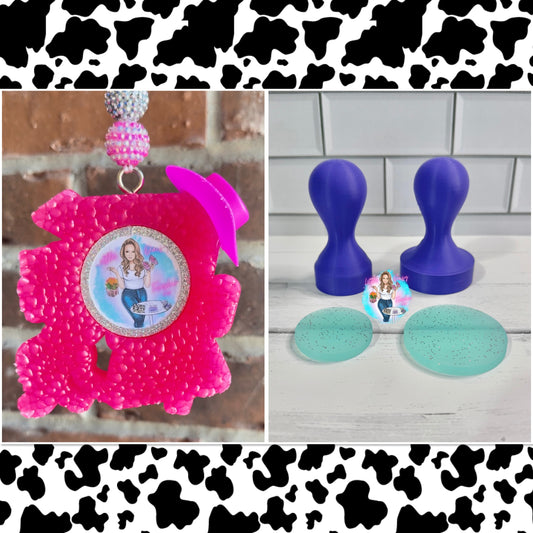 Round Logo Stamper & Silicone pieces (The stampers & the silicone pieces are ordered SEPARATE please read description for how to order.)