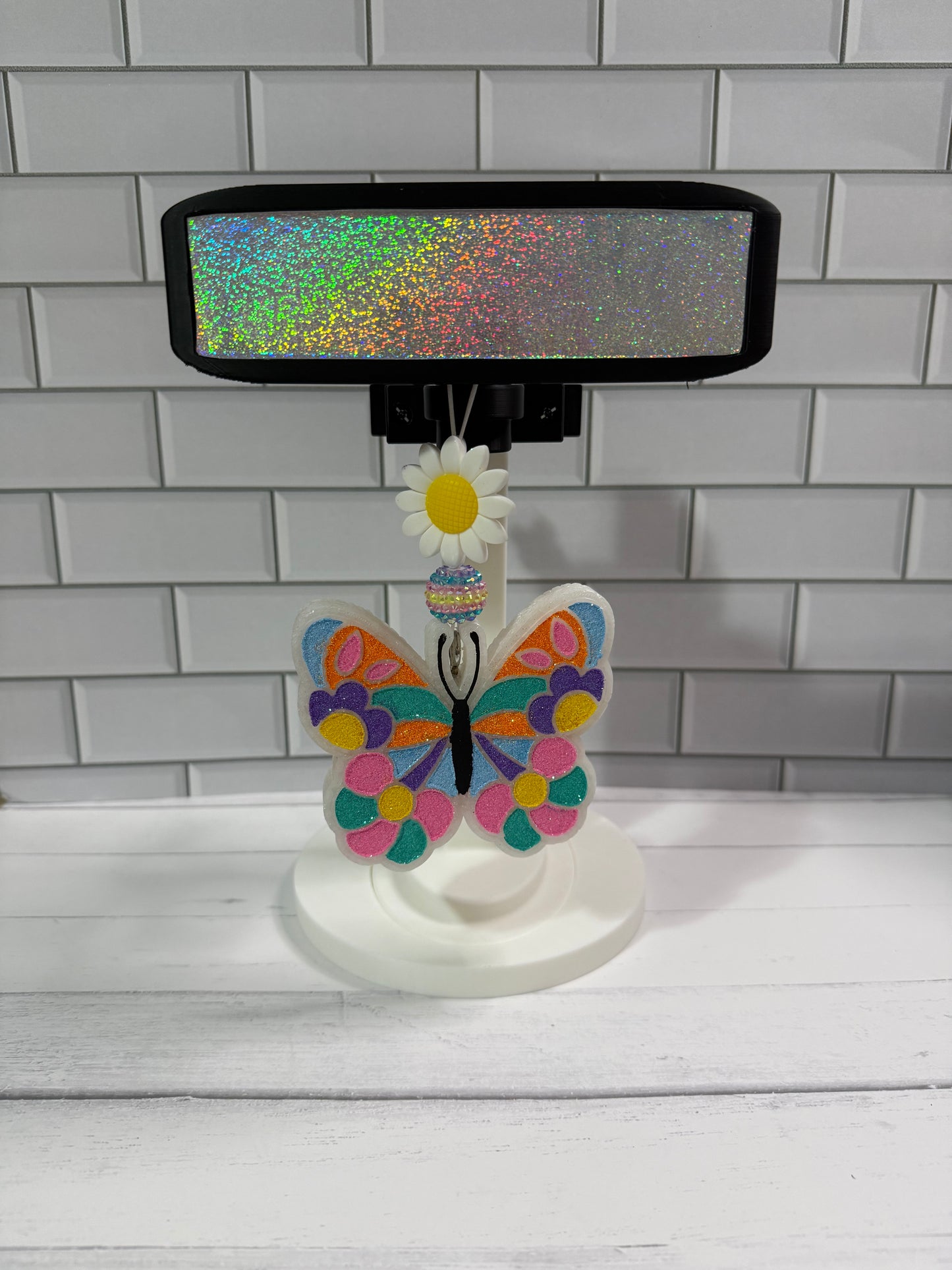 Mirror freshie display mount - for CANOPY POLE (This is not a freshie stand for a table)