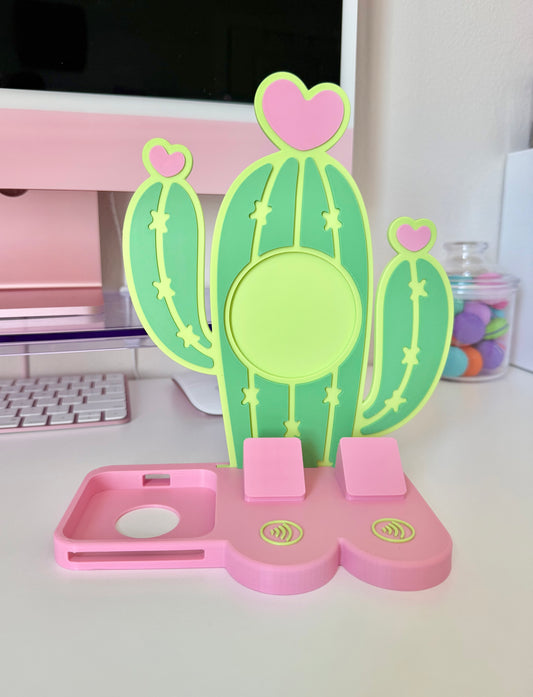 Cactus NFC Stand w/ 1 Circle Frame (Design your NFC stand- You Choose base type)