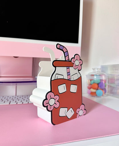 Glass Can pen/ makeup bush holder