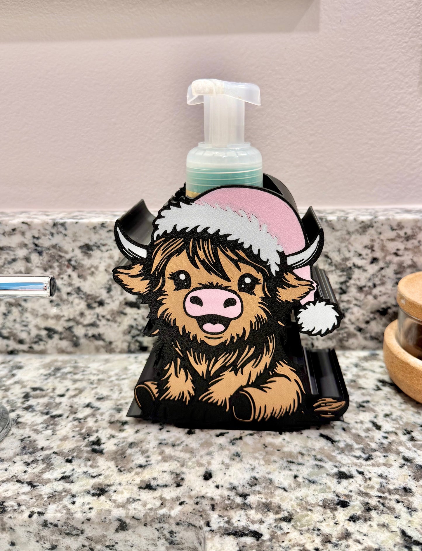 Highland Cow Christmas BBW Soap Dispenser Holder