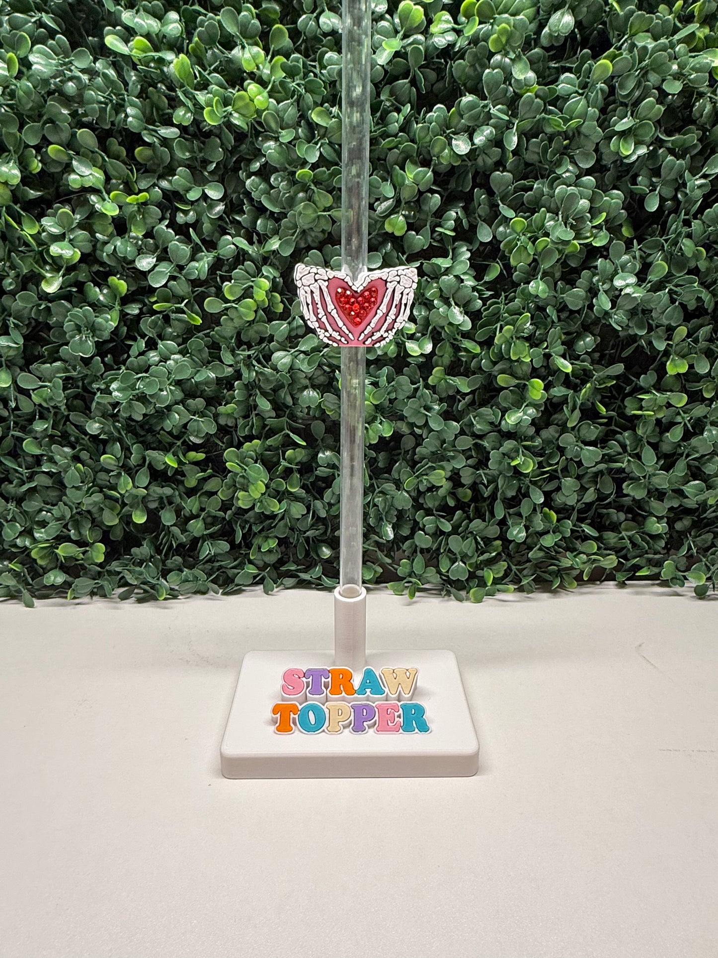 Skeleton Heart Straw Topper