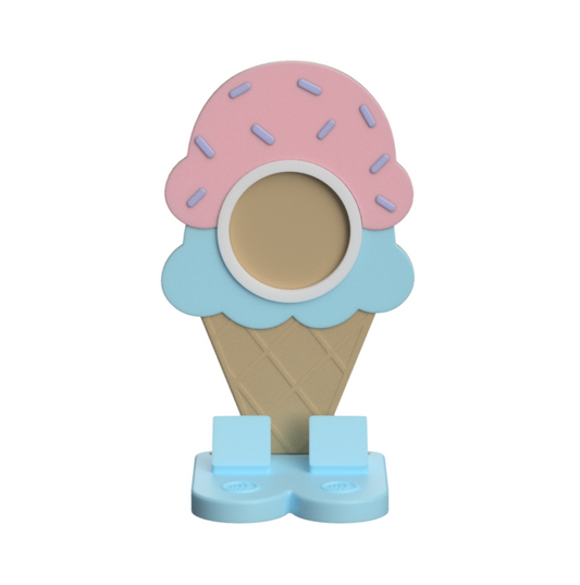 Ice Cream Cone NFC Stand- 1 Frame/circle- (Design your NFC stand- You Choose base type)