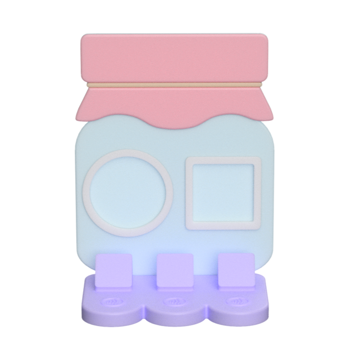 Jar NFC Stand- 2 Frames- (Design your NFC stand- You Choose base type)