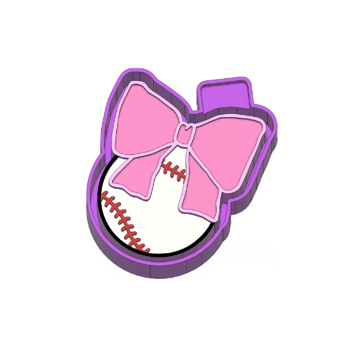Baseball with Bow Freshie Mold