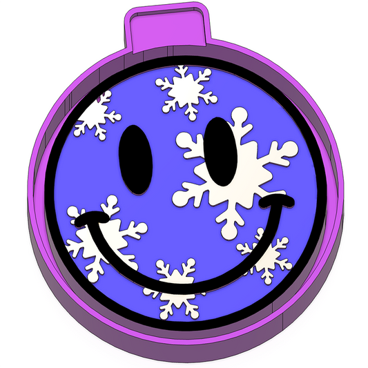 Snowflake smiley freshie mold