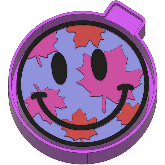Fall leaves smiley Freshie mold